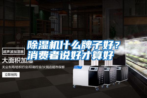 除濕機什么牌子好？消費者說好才算好