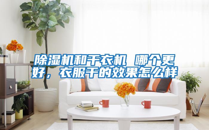 除濕機和干衣機 哪個更好，衣服干的效果怎么樣