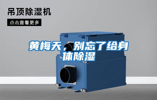 黃梅天，別忘了給身體除濕