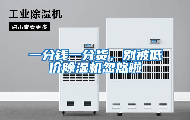 一分錢一分貨，別被低價除濕機忽悠啦