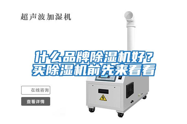 什么品牌除濕機好？買除濕機前先來看看