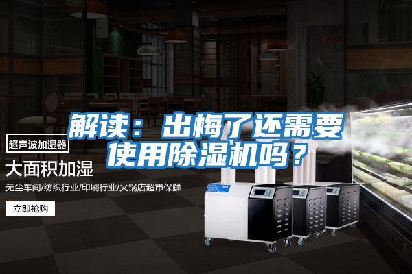 解讀：出梅了還需要使用除濕機嗎？
