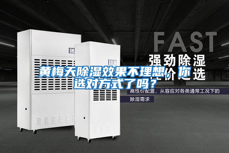 黃梅天除濕效果不理想，你選對方式了嗎？