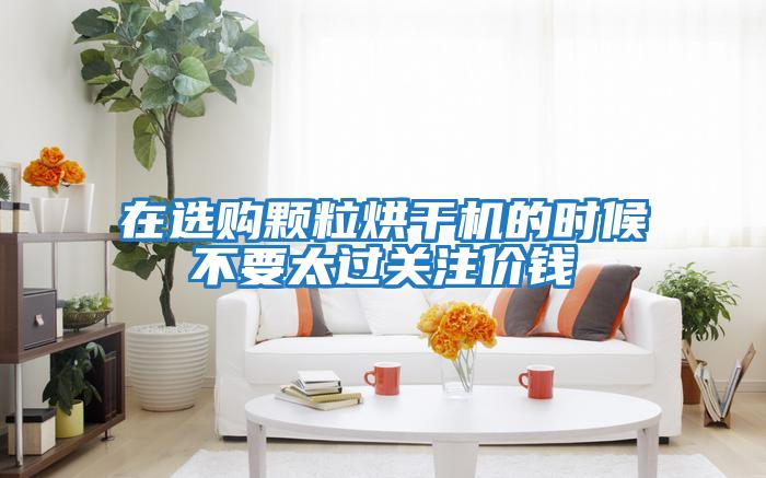 在選購(gòu)顆粒烘干機(jī)的時(shí)候不要太過關(guān)注價(jià)錢