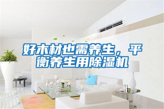 好木材也需養生，平衡養生用除濕機