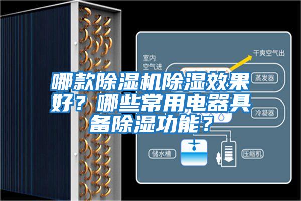 哪款除濕機除濕效果好？哪些常用電器具備除濕功能？