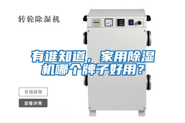 有誰知道，家用除濕機哪個牌子好用？