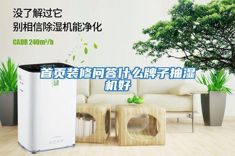 首頁(yè)裝修問答什么牌子抽濕機(jī)好